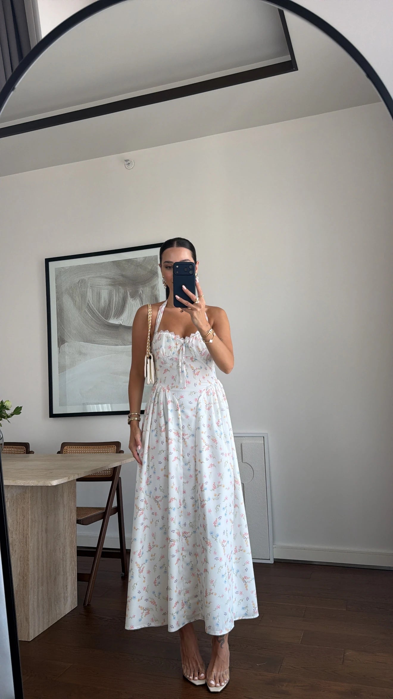 Romantic Floral Midi Haljina