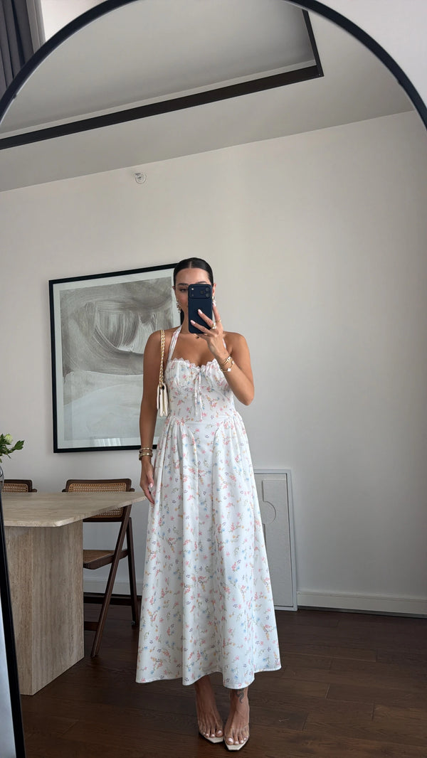 Romantic Floral Midi Haljina