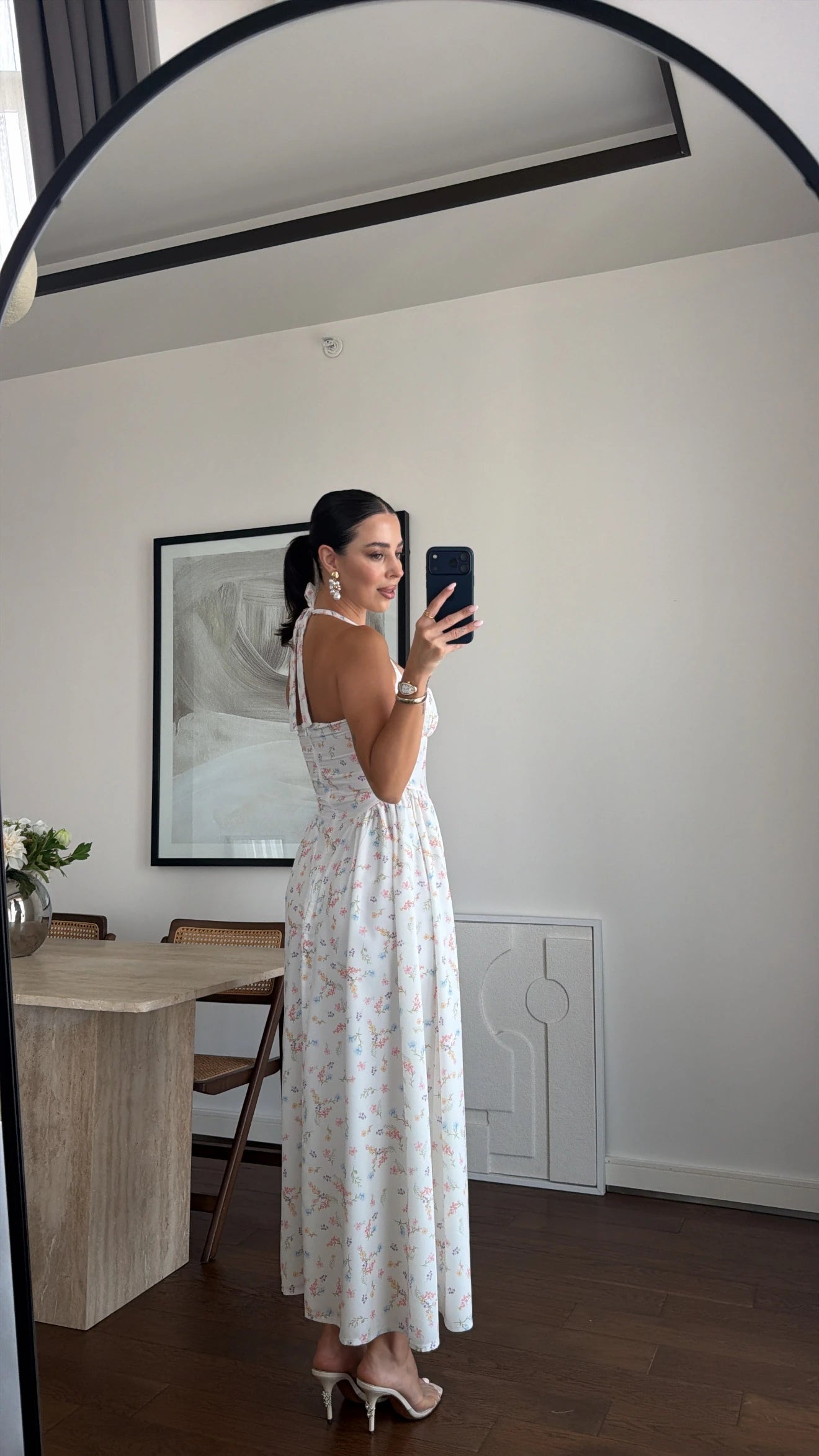 Romantic Floral Midi Haljina