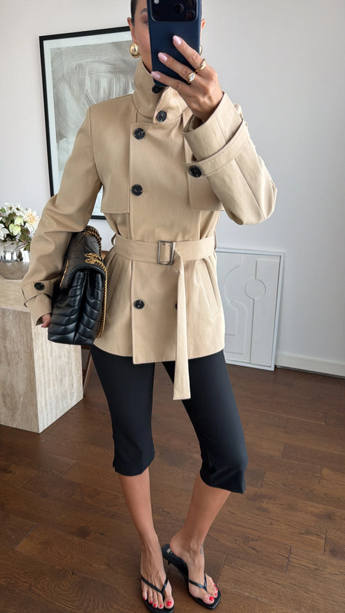Arden Premium trench mantil - caramel