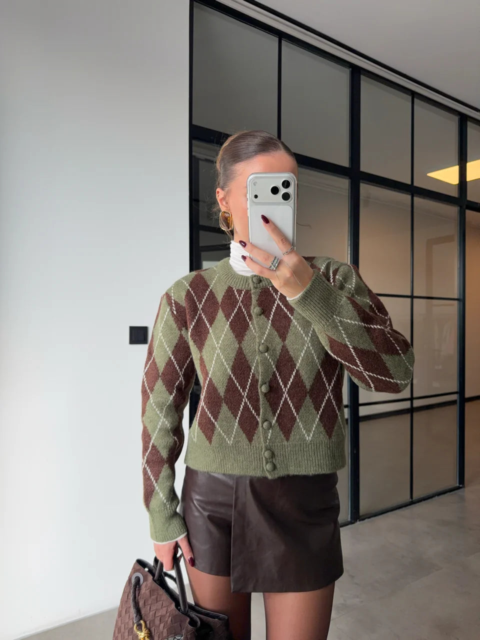 ARGYLE KNIT CARDIGAN - više boja