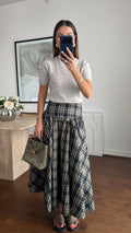 Heritage Check Midi Skirt