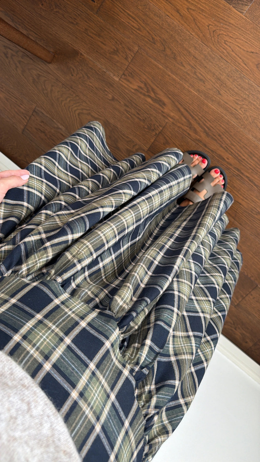 Heritage Check Midi Skirt