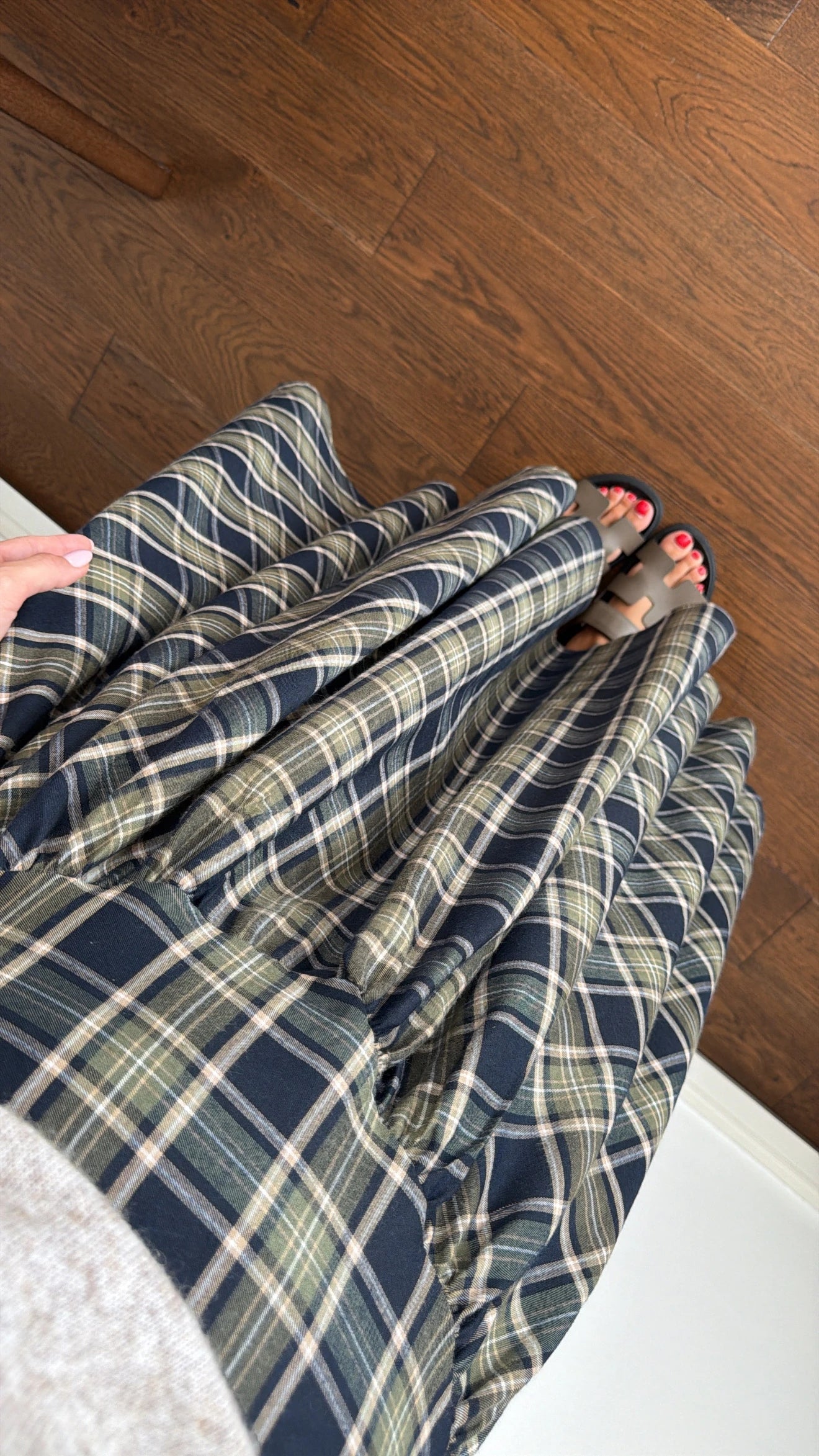 Heritage Check Midi Skirt