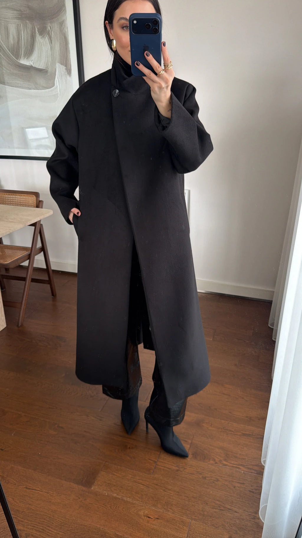 Minimalist Wool & Cotton Coat