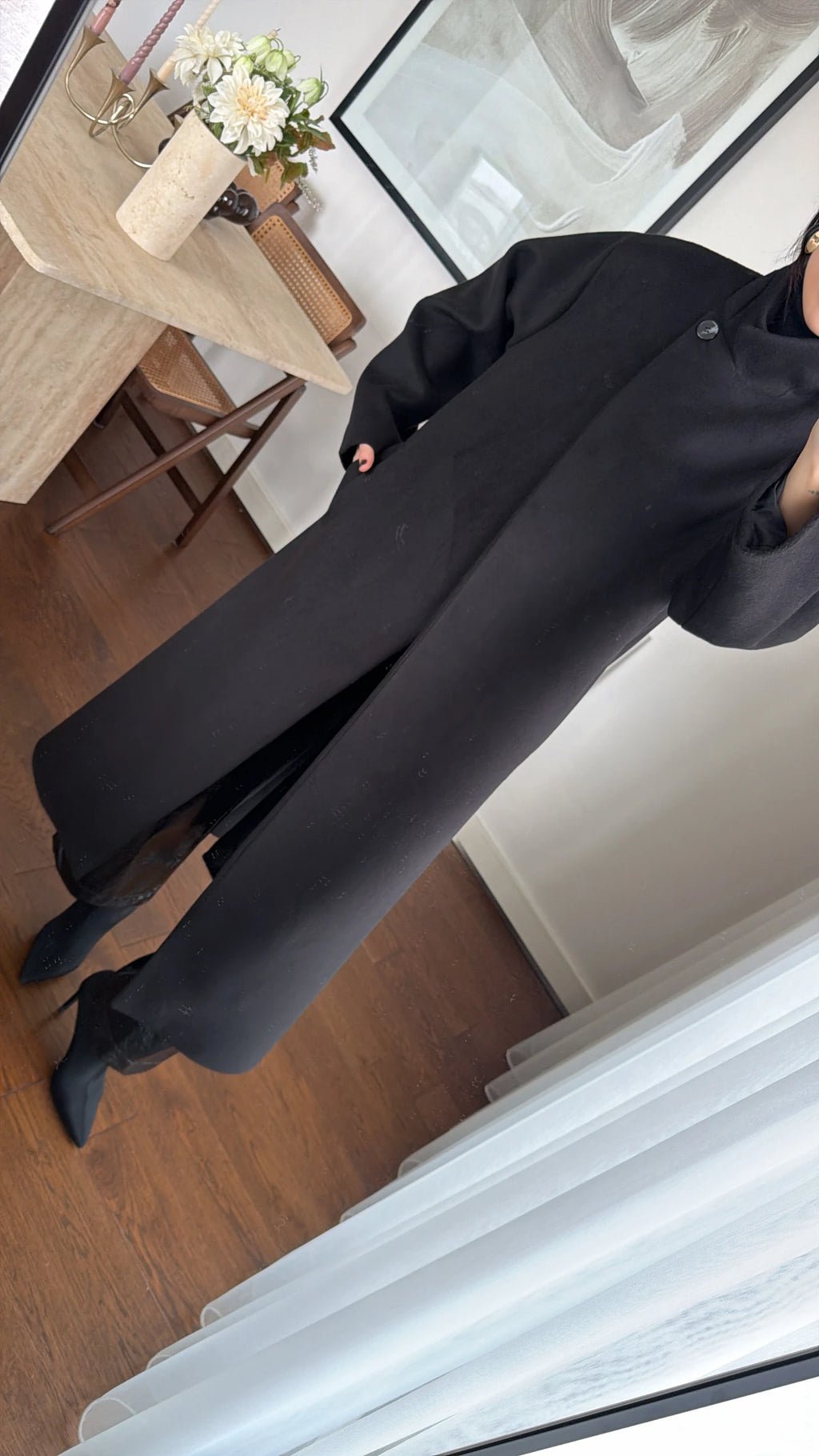 Minimalist Wool & Cotton Coat