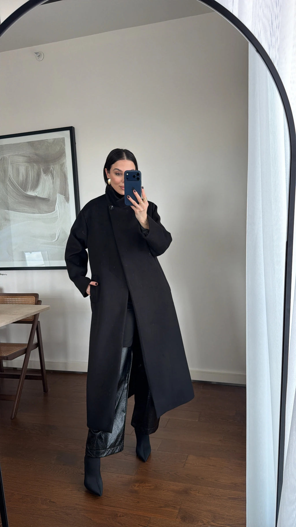 Minimalist Wool & Cotton Coat