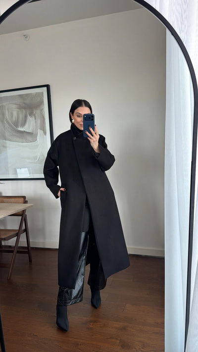 Minimalist Wool & Cotton Coat