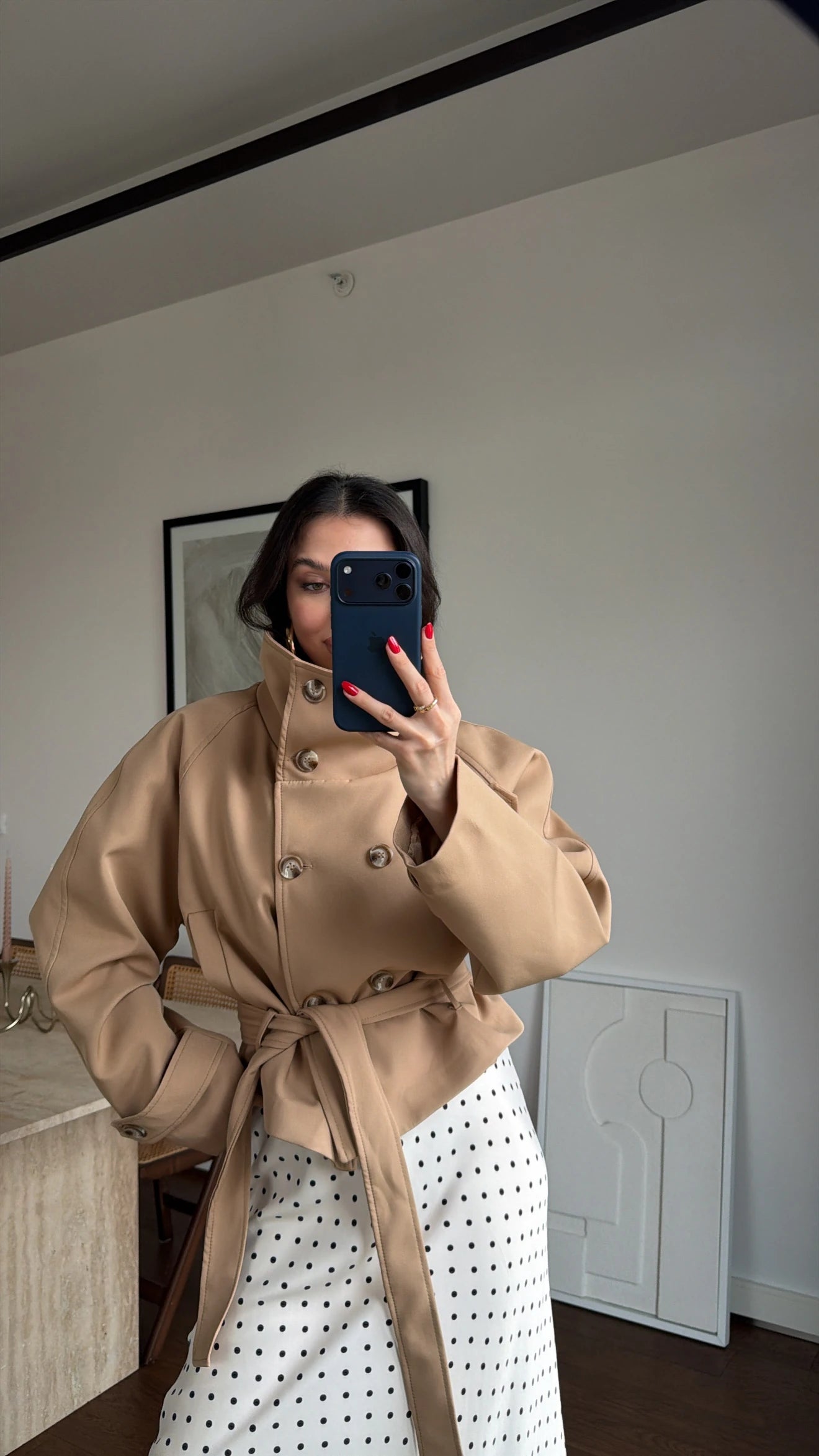 Premium trench kaput sa visokom kragnom - tri nijanse