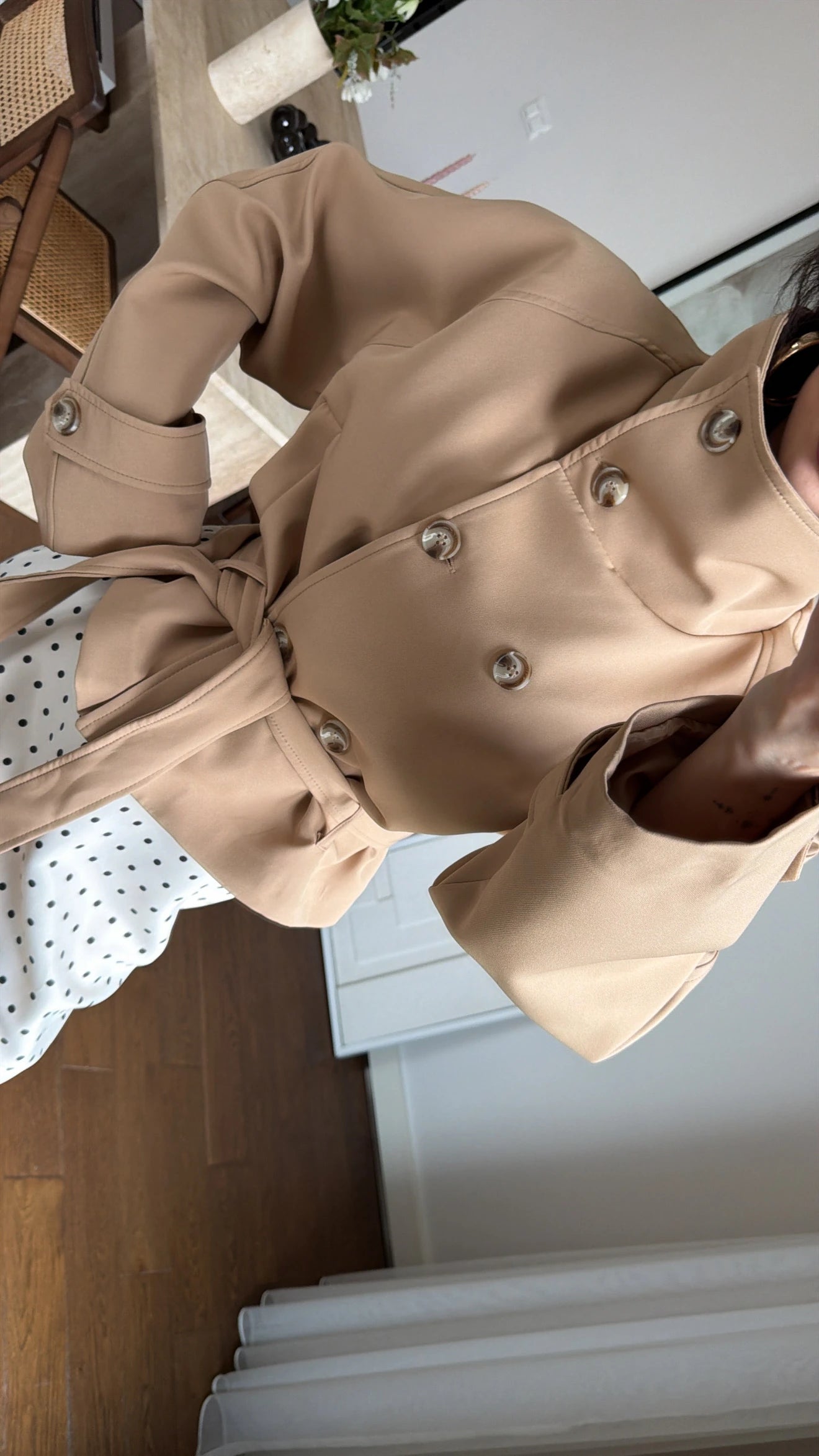 Premium trench kaput sa visokom kragnom - tri nijanse