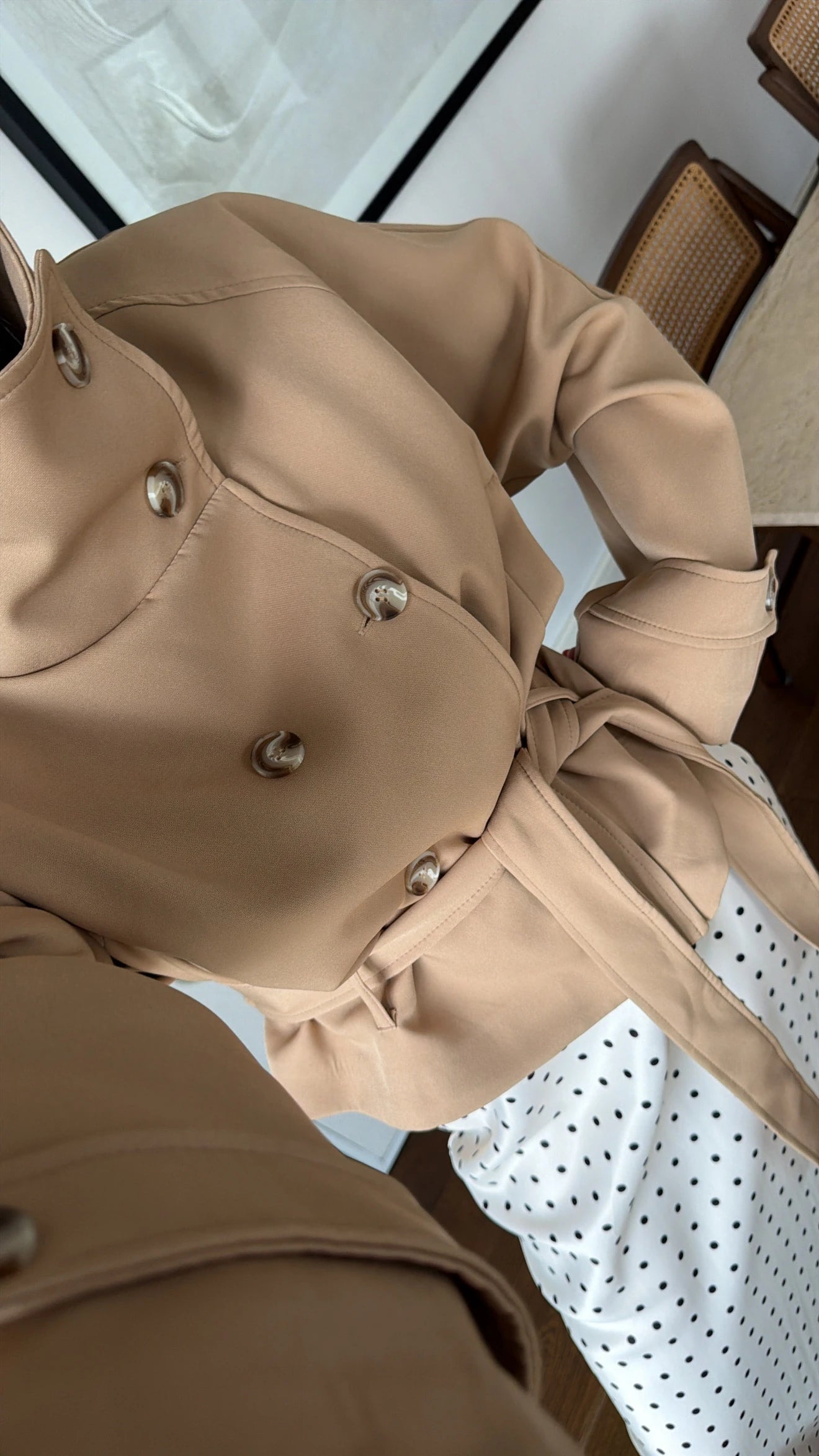 Premium trench kaput sa visokom kragnom - tri nijanse