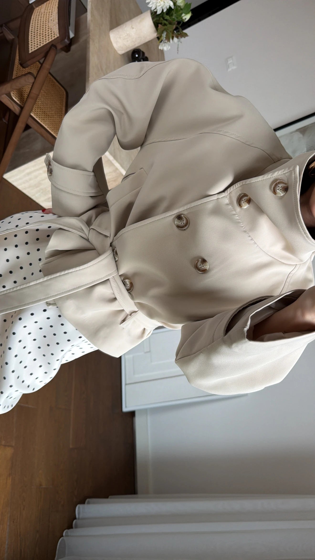 Premium trench kaput sa visokom kragnom - tri nijanse