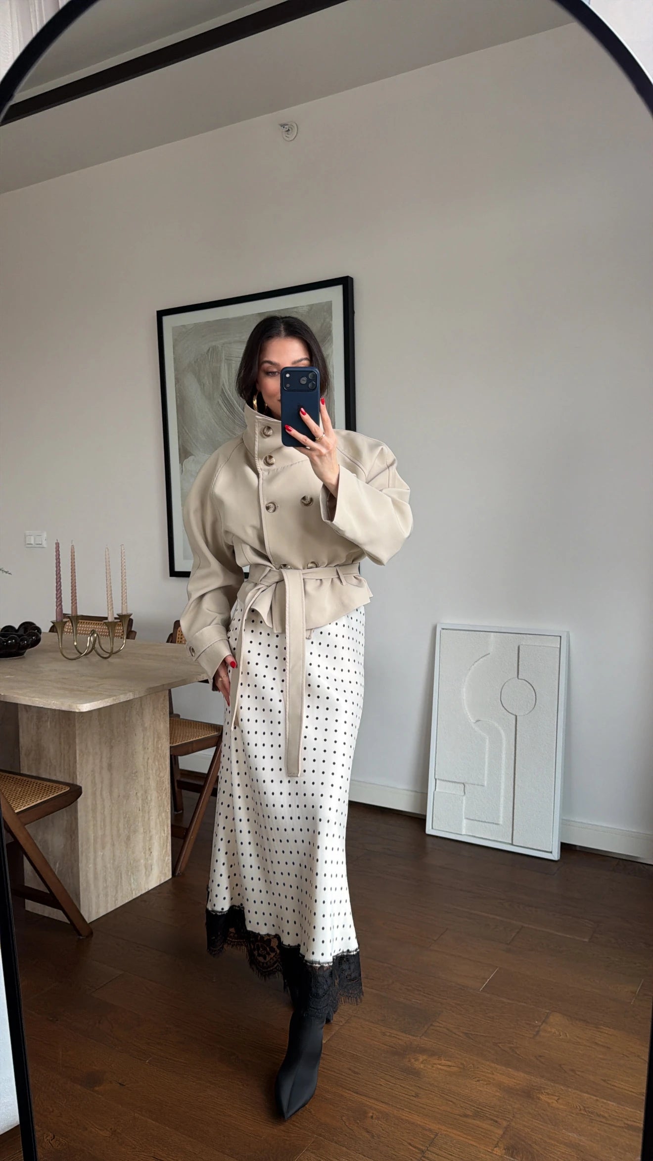 Premium trench kaput sa visokom kragnom - tri nijanse