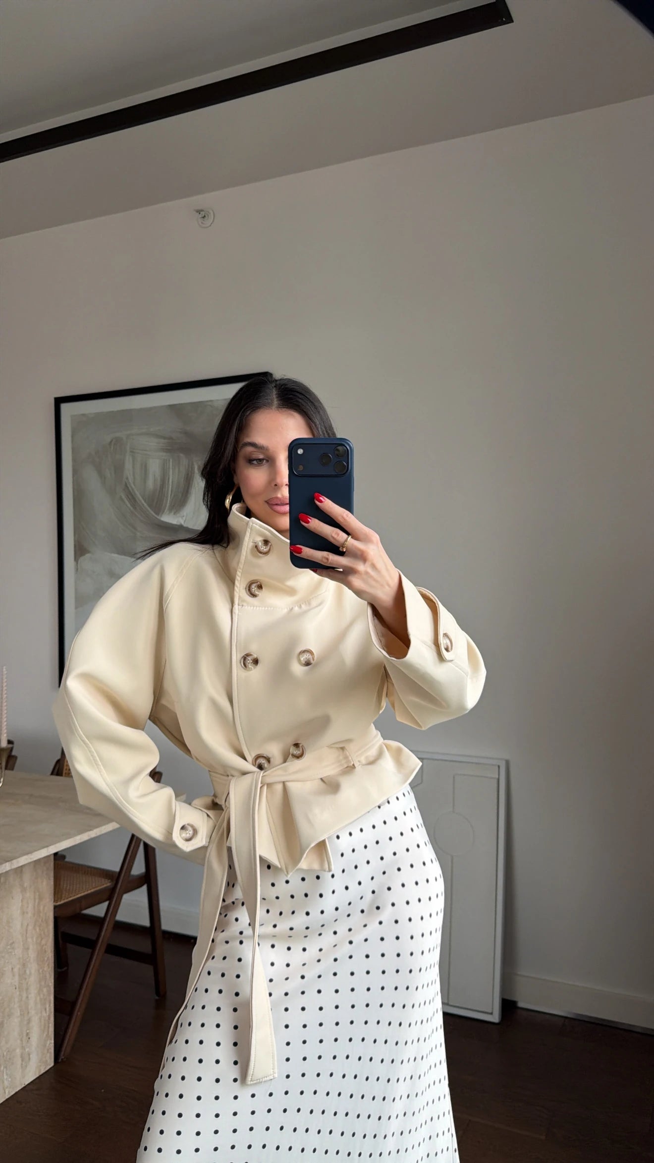 Premium trench kaput sa visokom kragnom - tri nijanse