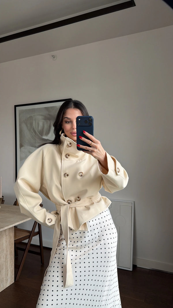 Premium trench kaput sa visokom kragnom - tri nijanse