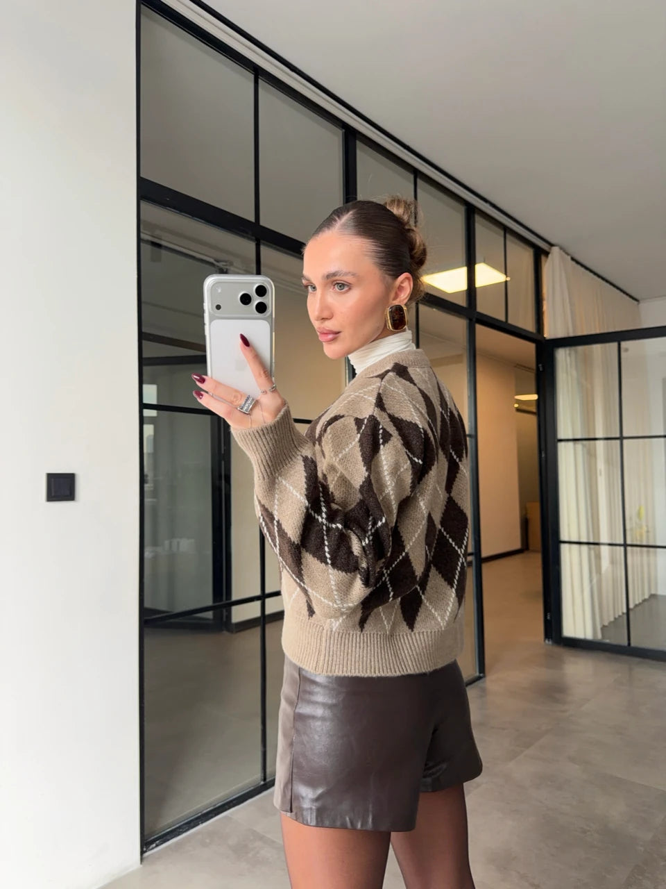 ARGYLE KNIT CARDIGAN - više boja
