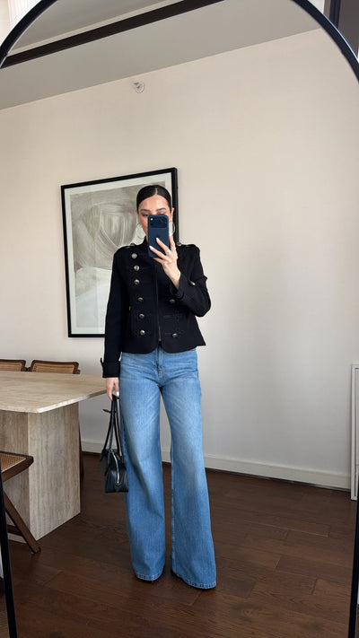 Black Military Officer Jacket