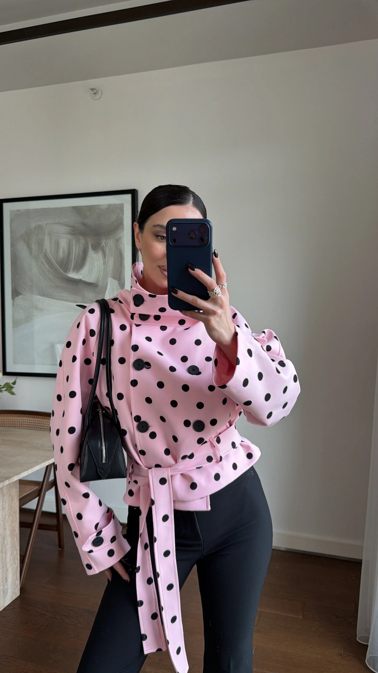 Pink Polka Dot Statement Jacket