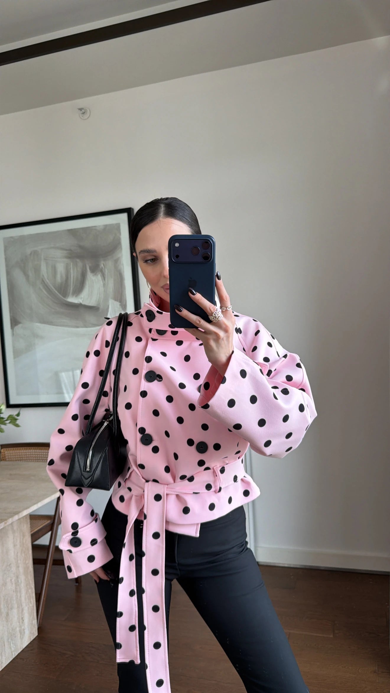 Pink Polka Dot Statement Jacket