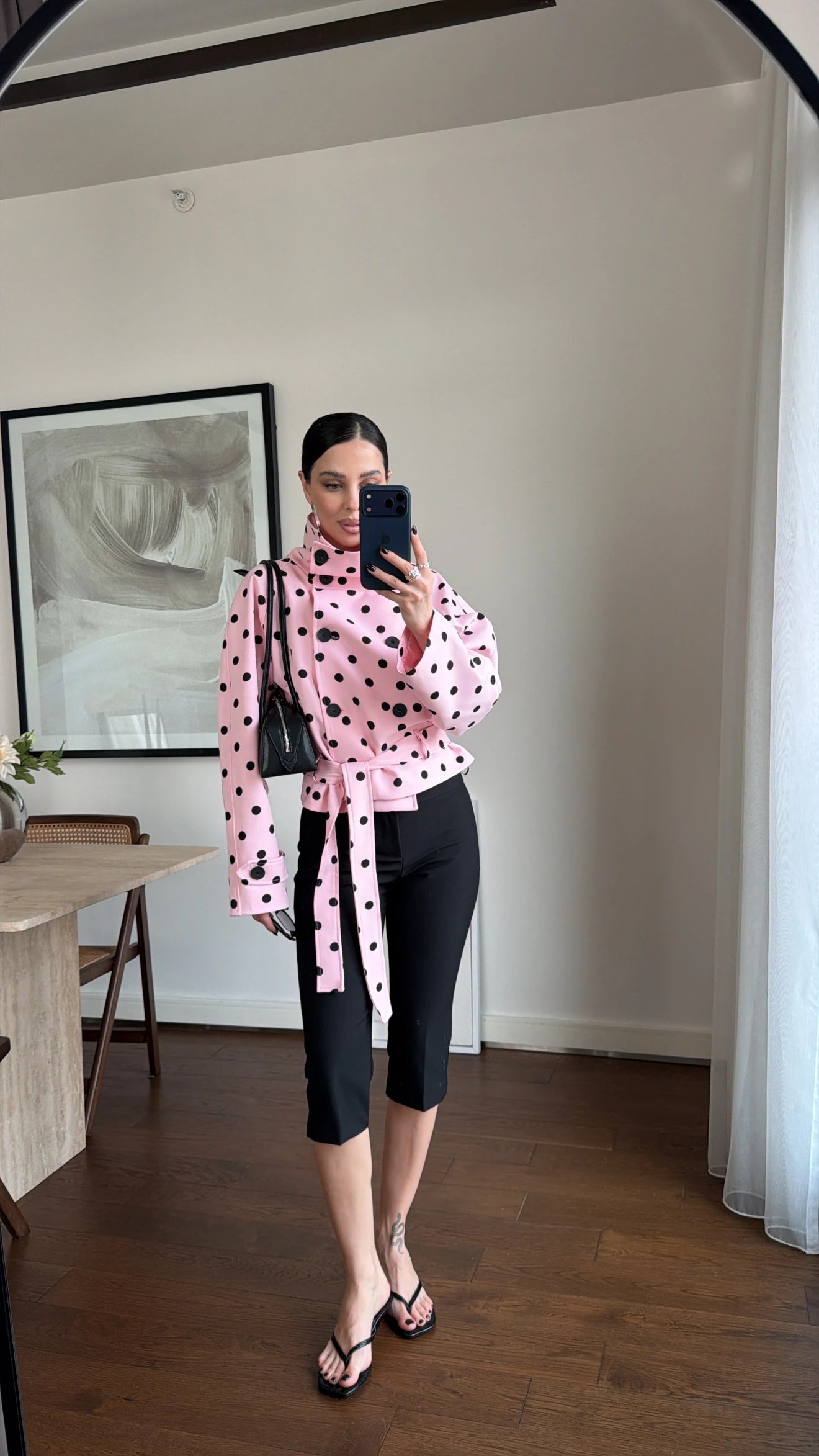 Pink Polka Dot Statement Jacket