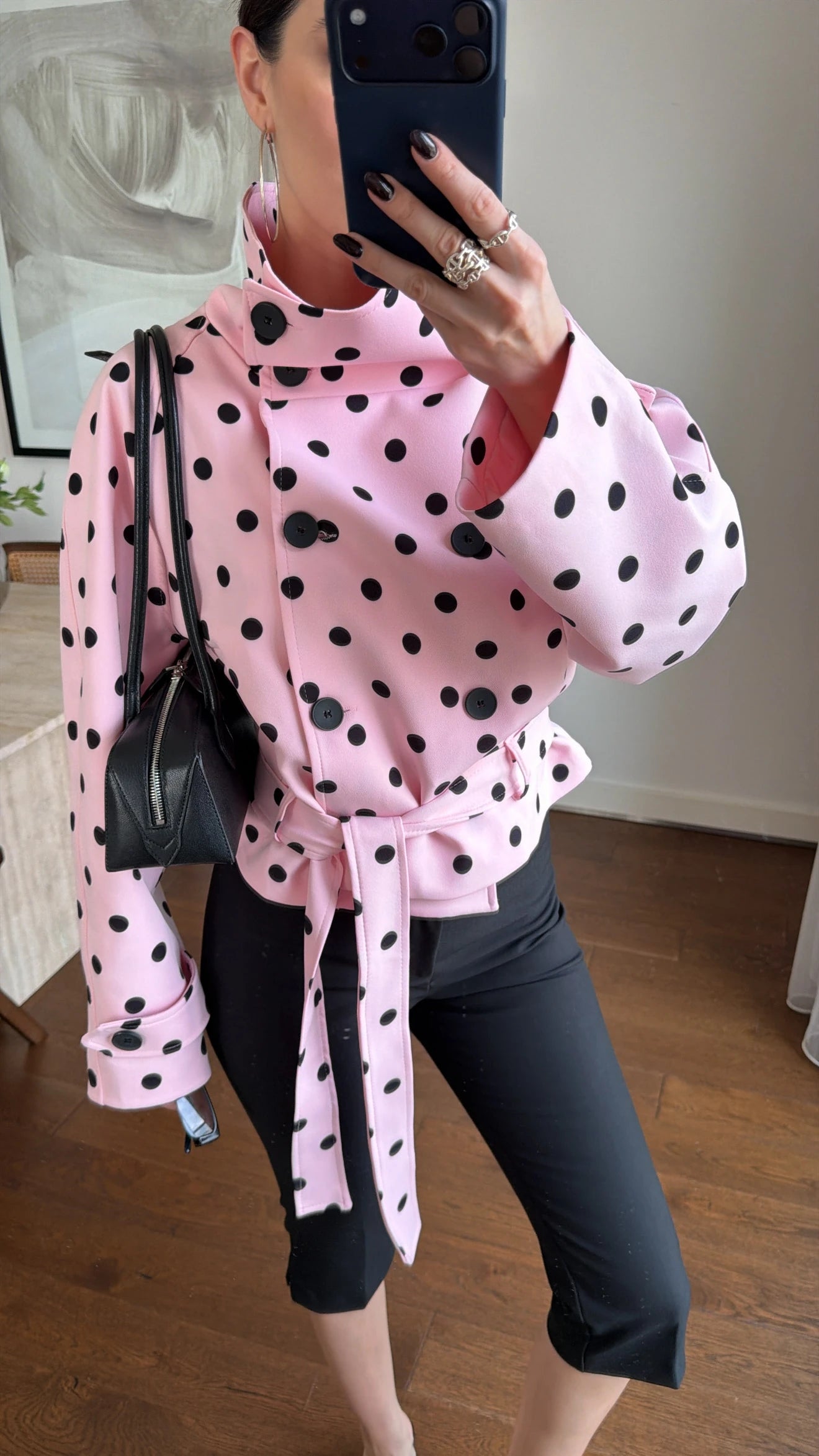 Pink Polka Dot Statement Jacket