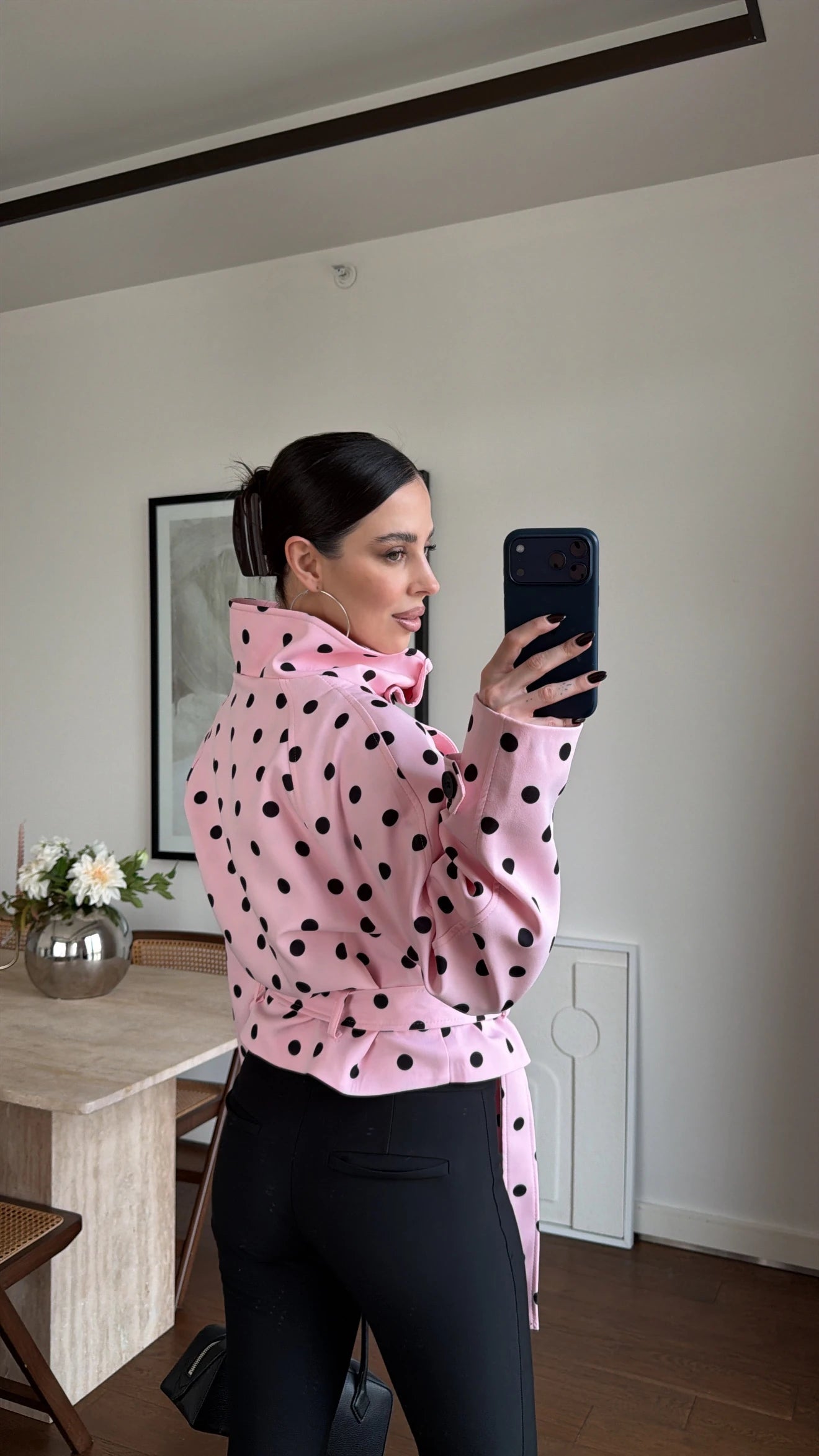 Pink Polka Dot Statement Jacket