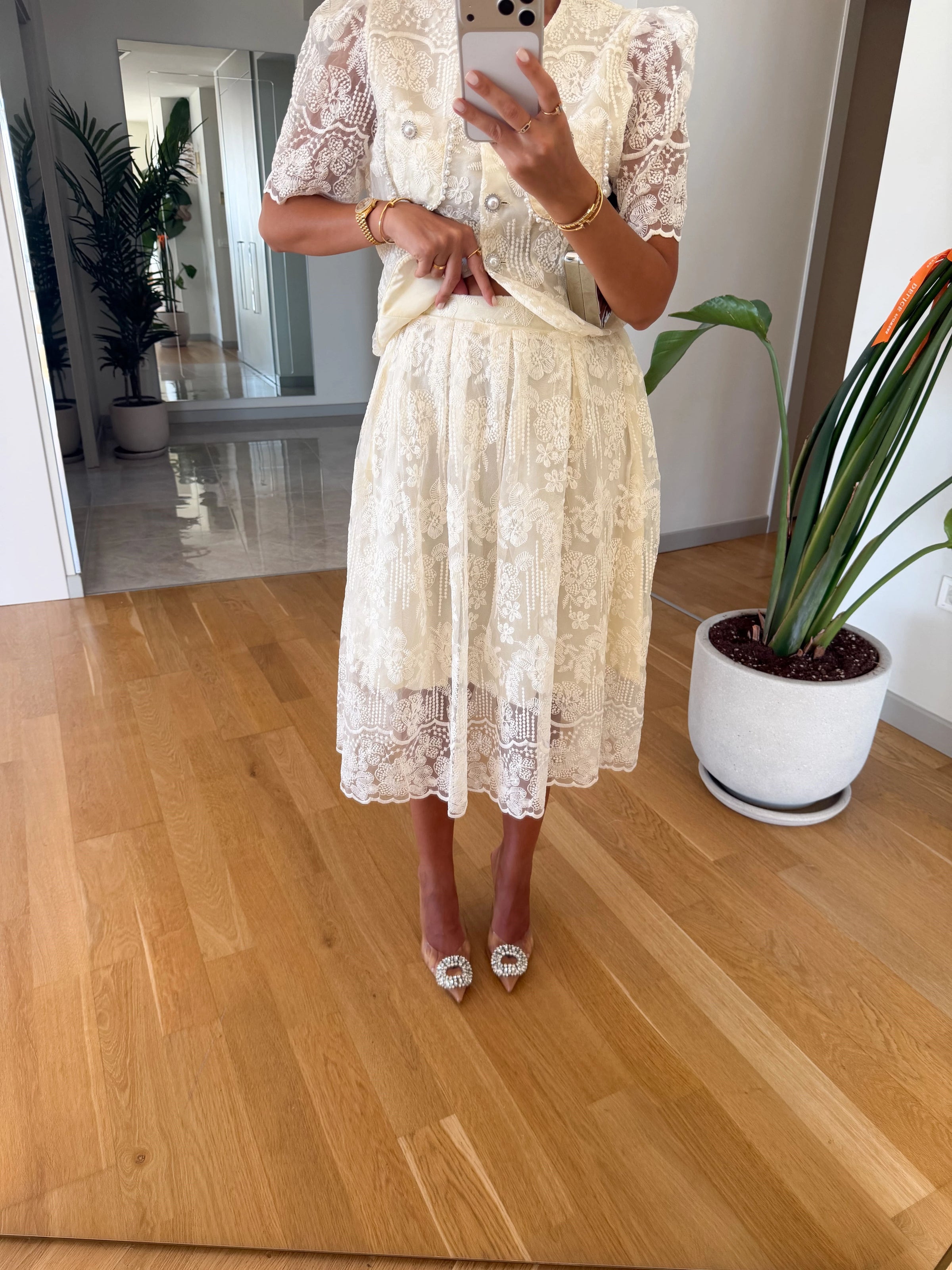 Pearl Lace Set – Ecru