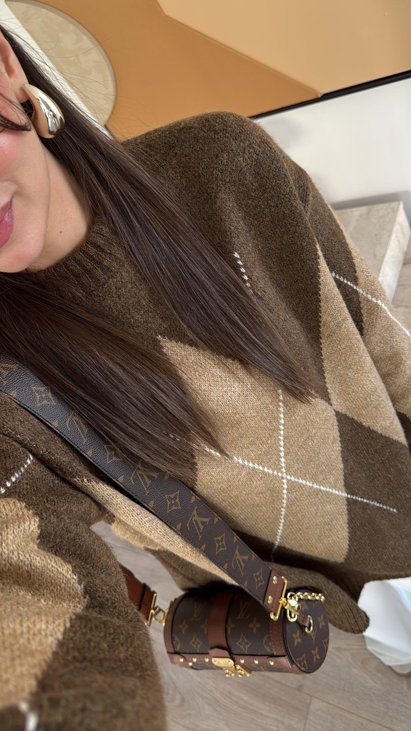 ROMBOIDINI DŽEMPER BROWN