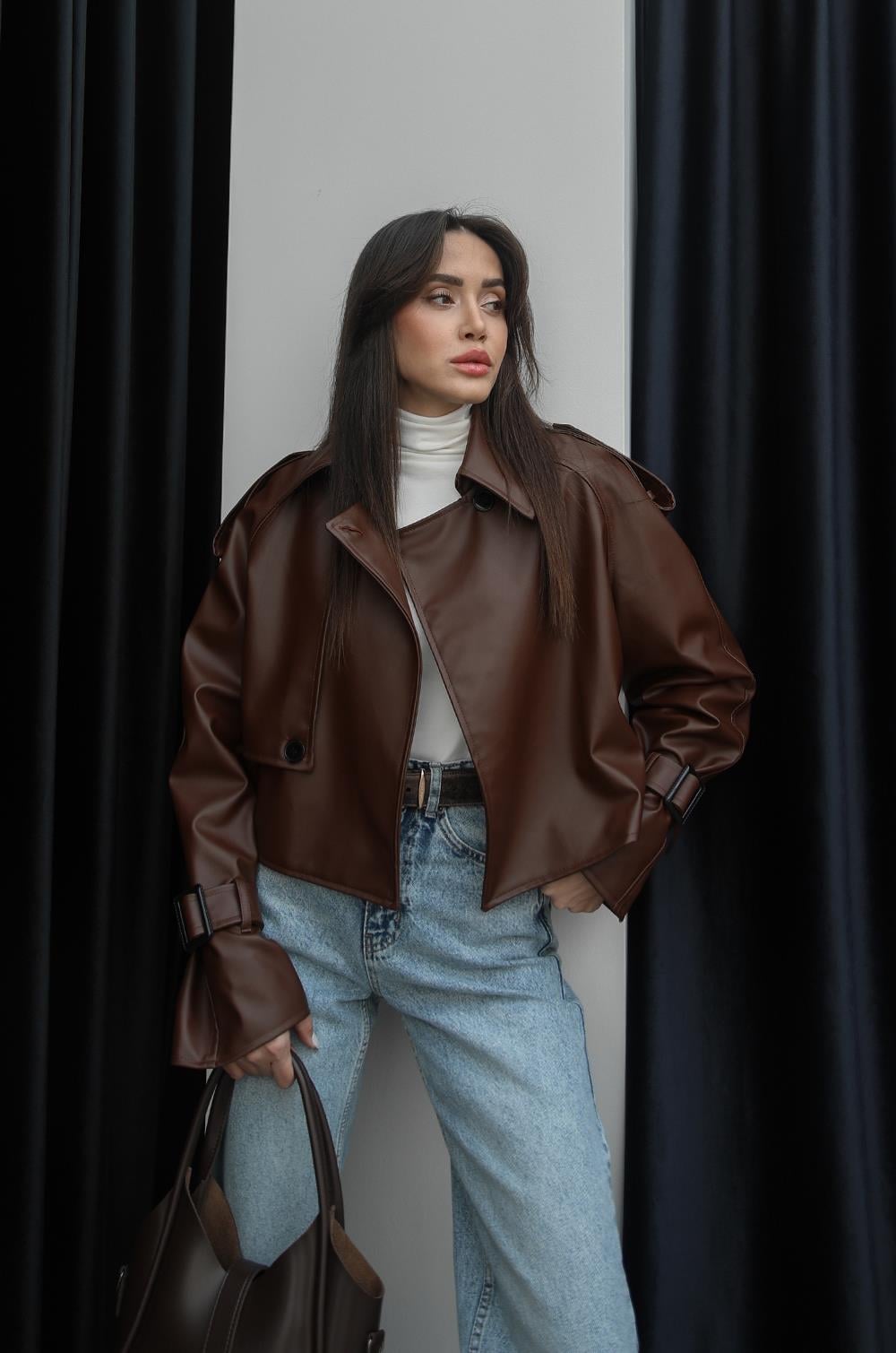 LuxeVibe Cropped Leather