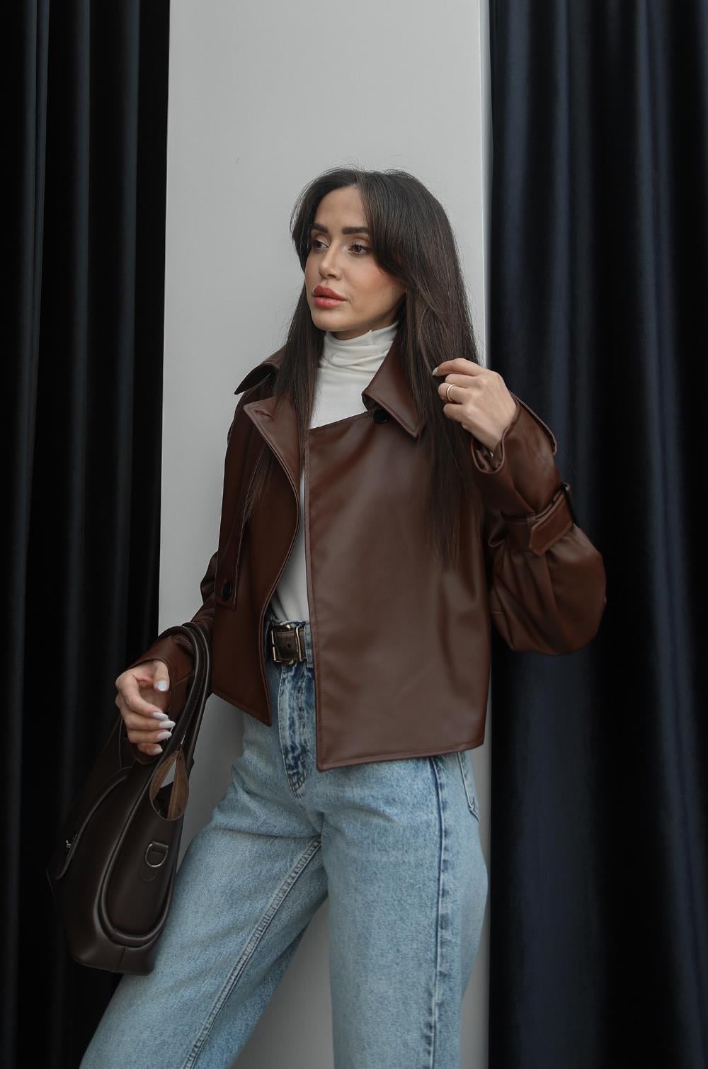 LuxeVibe Cropped Leather