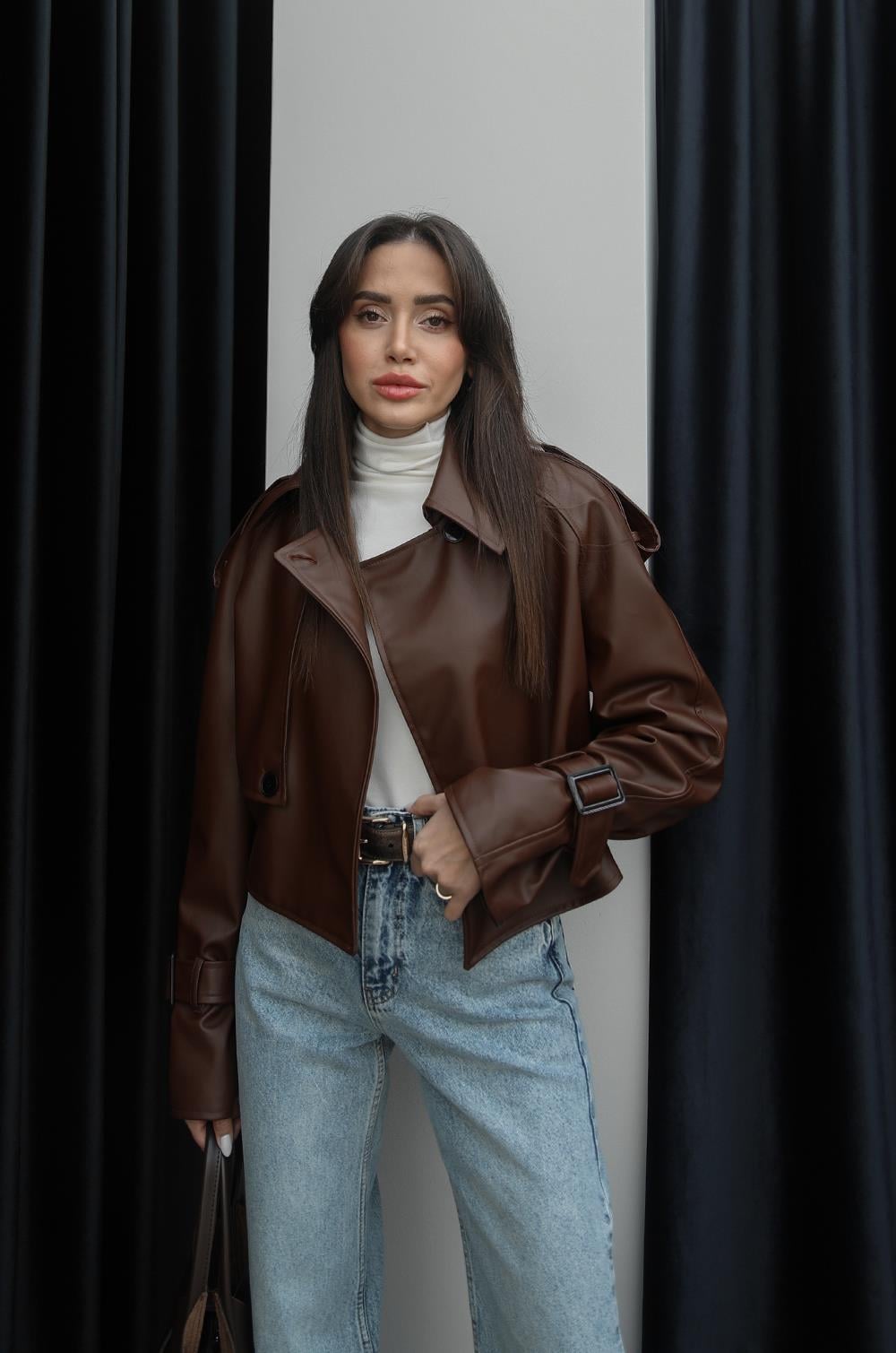 LuxeVibe Cropped Leather