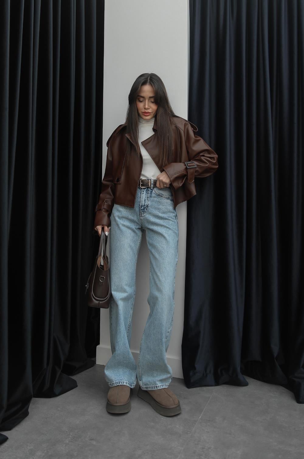 LuxeVibe Cropped Leather