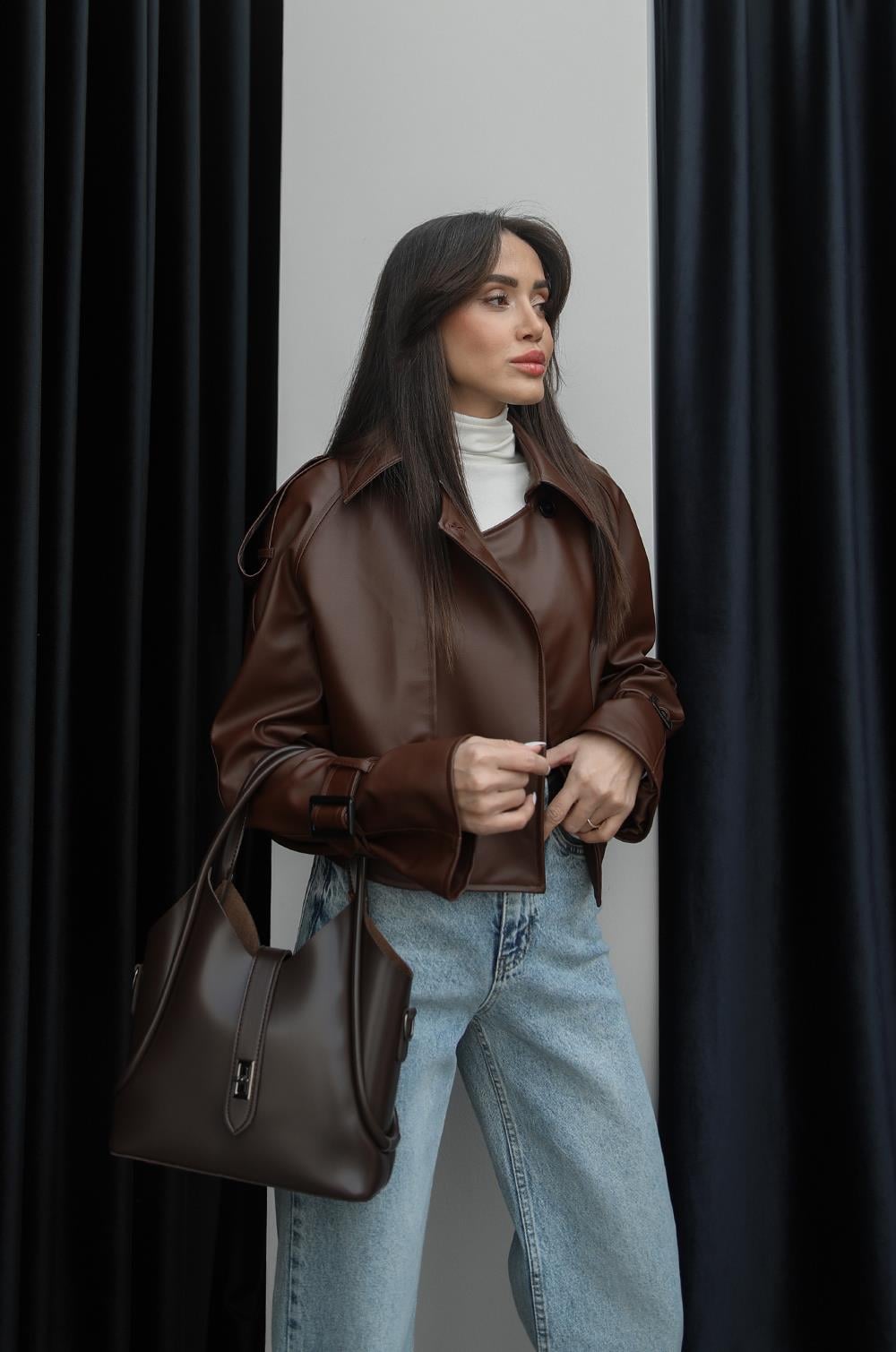 LuxeVibe Cropped Leather