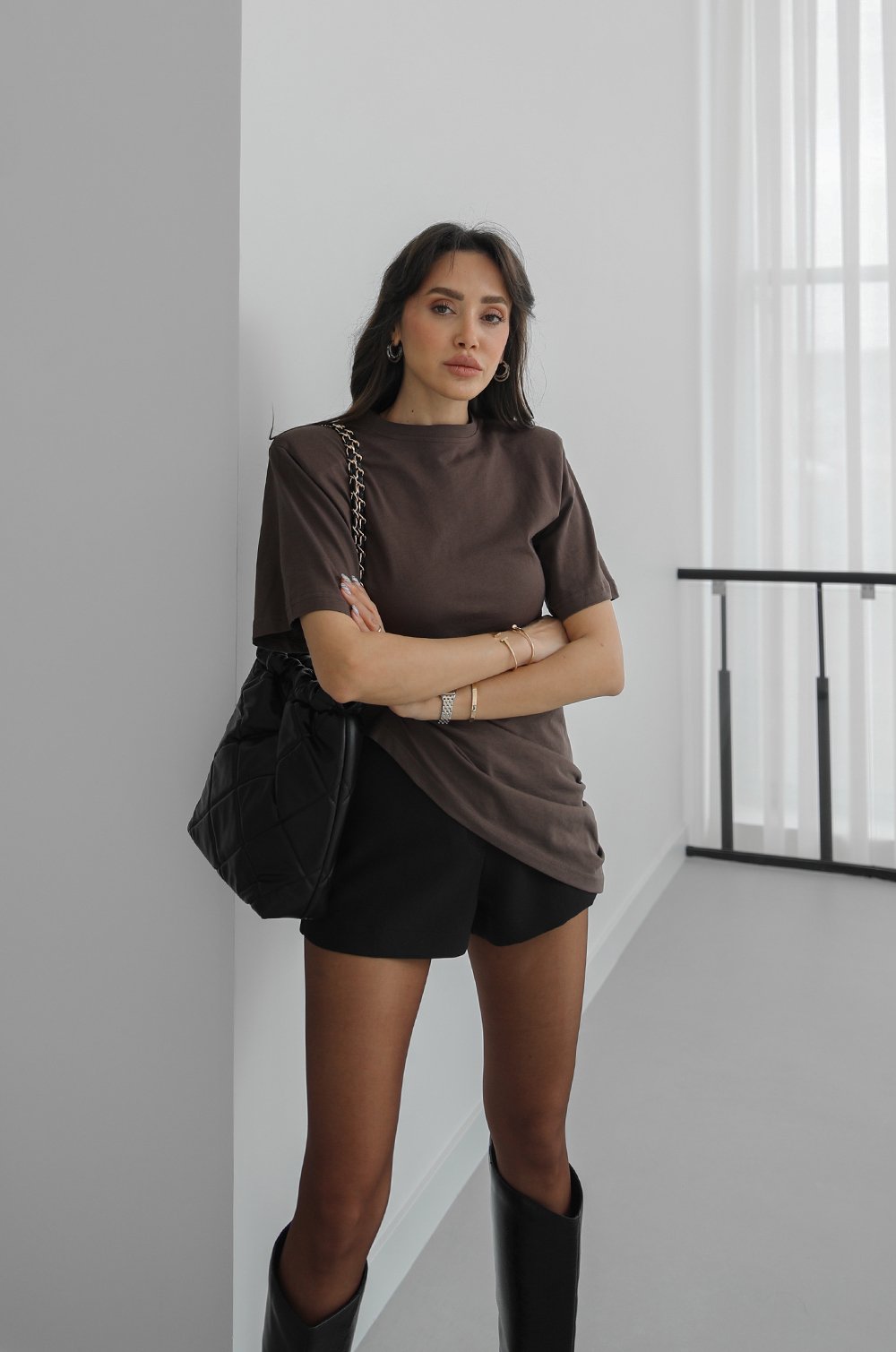 Designer Twist Cotton T-Shirt White