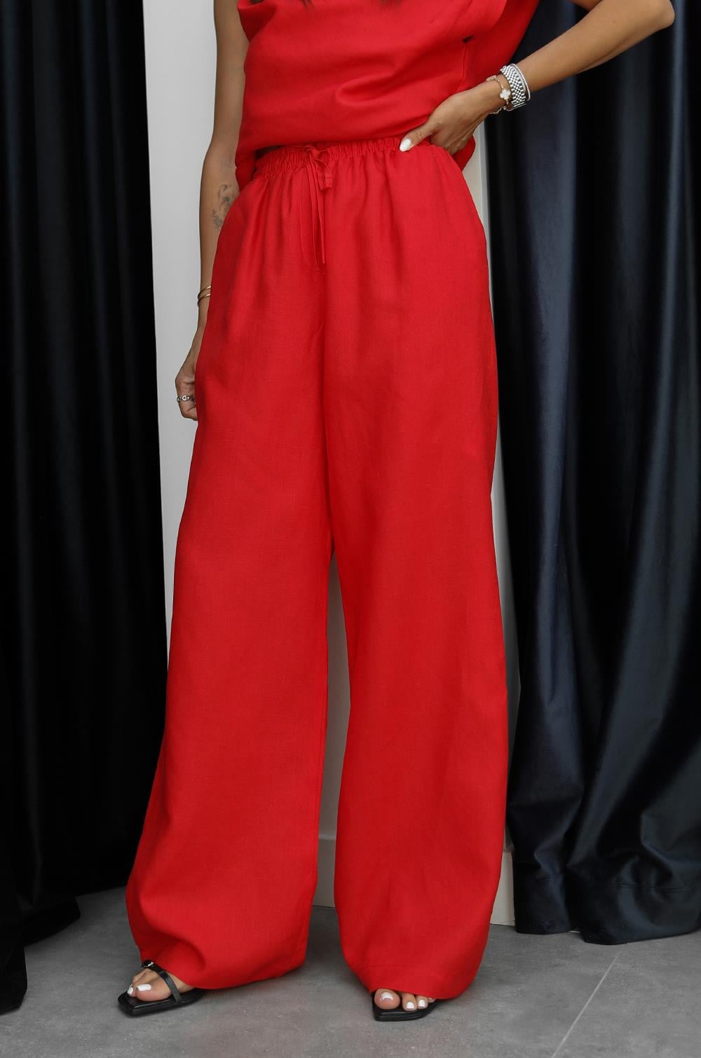 Laneni Set "Passion Drape" (Bluza & Pantalone)