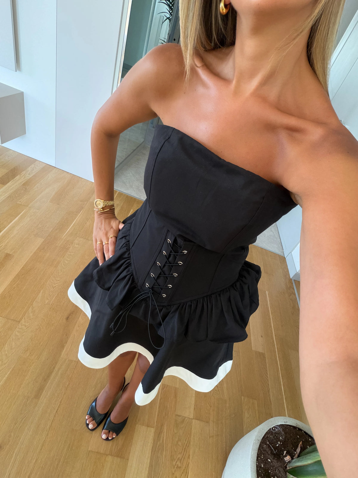 Noir Corset Mini Dress