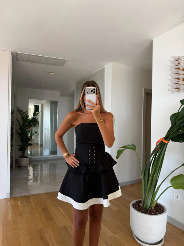 Noir Corset Mini Dress