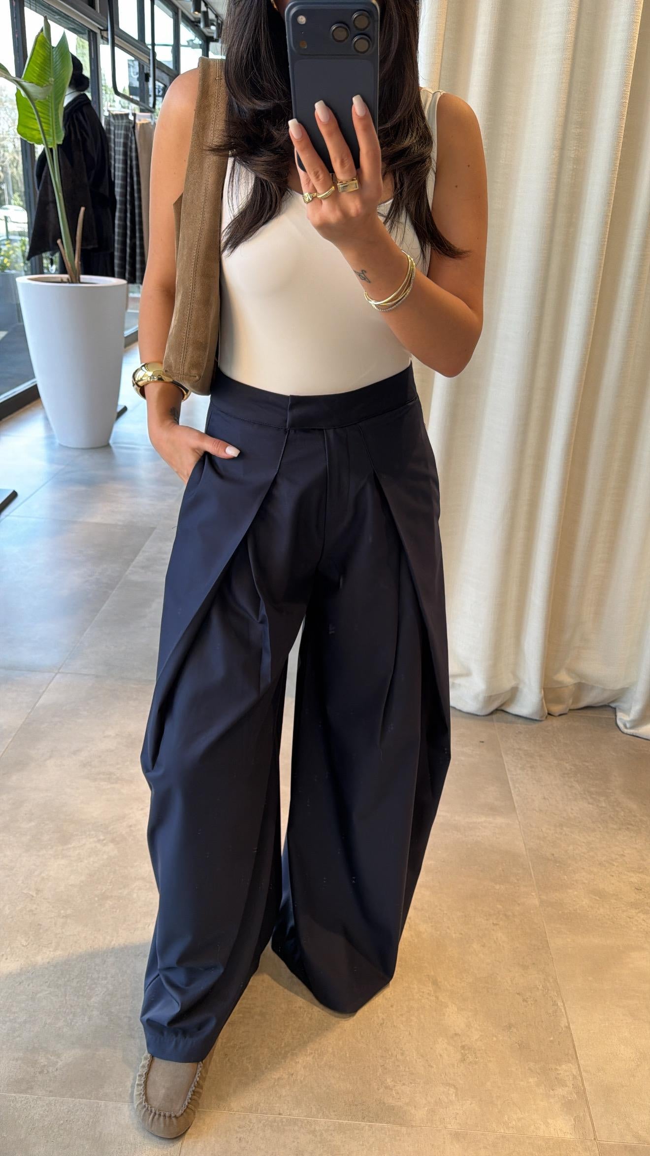 WIDE LEG PREMIUM PANTALONE TEGET