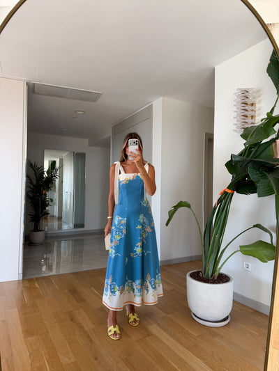 AZURE Floral Maxi Haljina