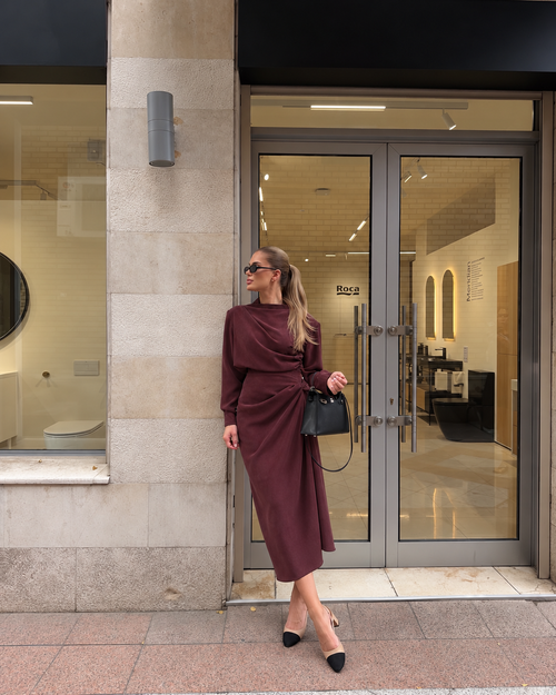 LYOCELL DRAPED SET – Bordeaux