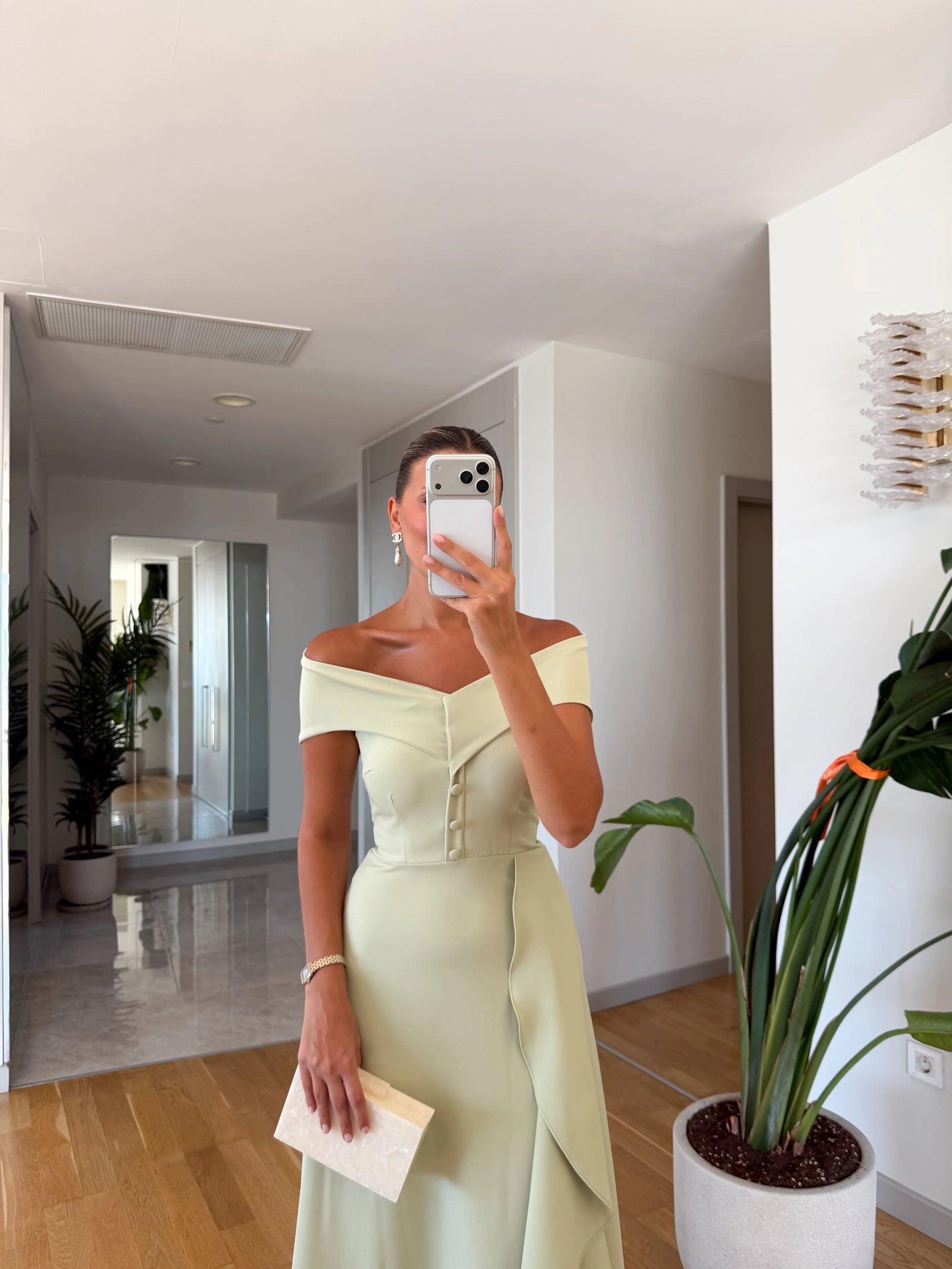 Celeste Off-Shoulder Midi Dress