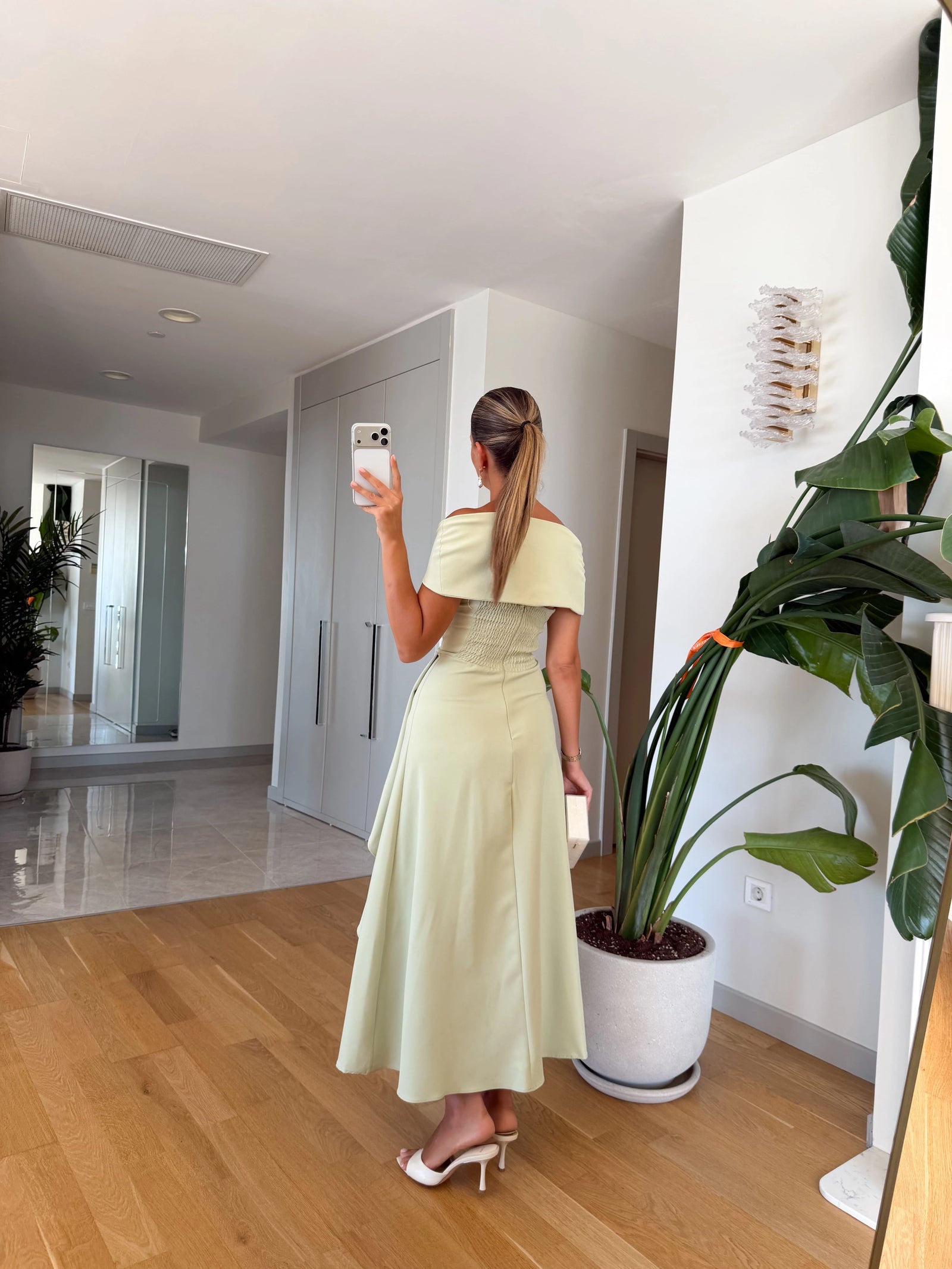 Celeste Off-Shoulder Midi Dress