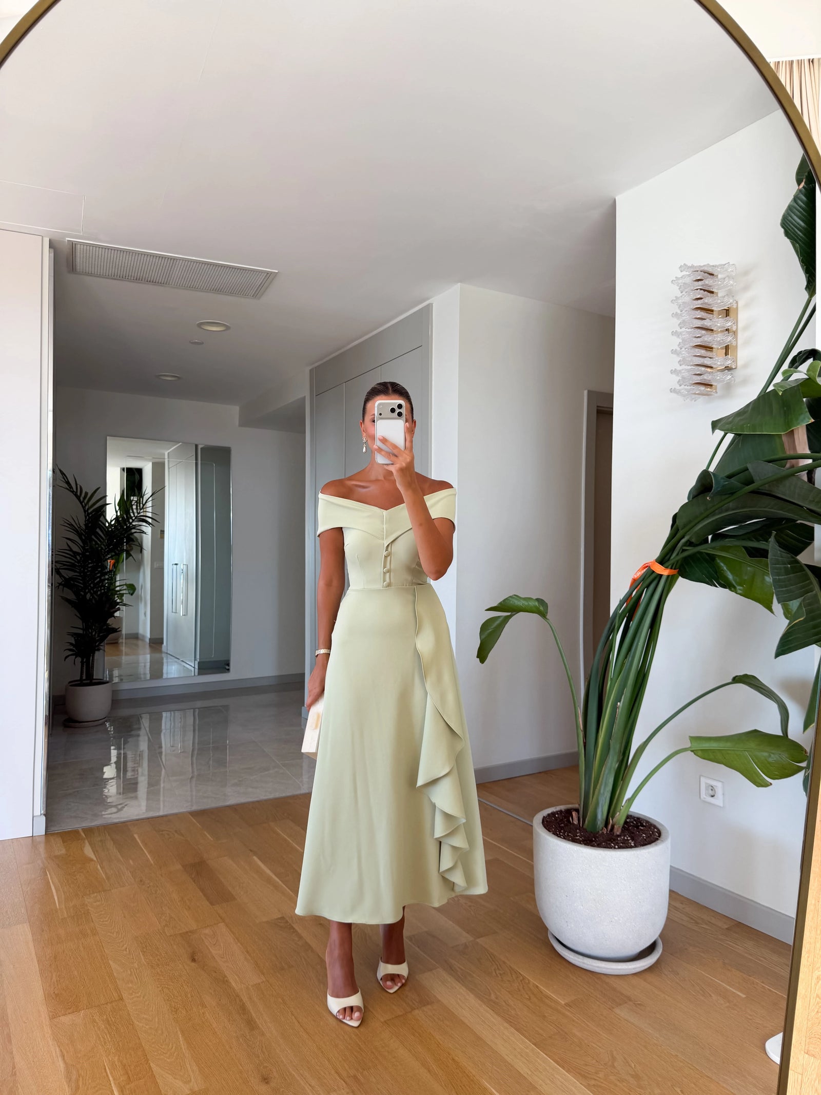 Celeste Off-Shoulder Midi Dress