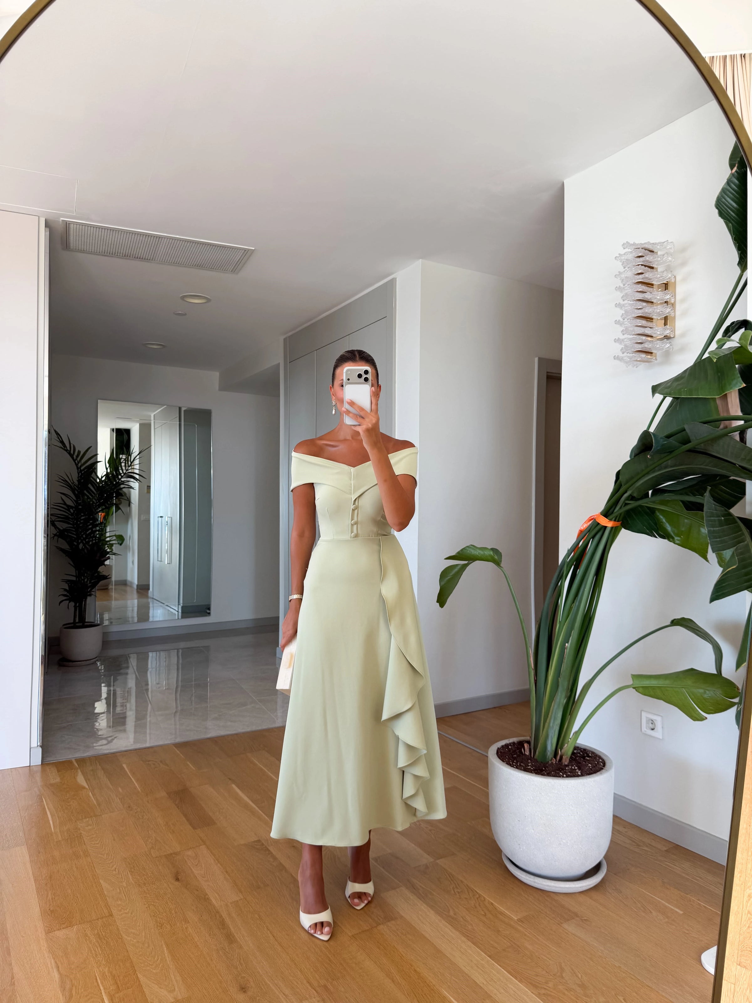 Celeste Off-Shoulder Midi Dress