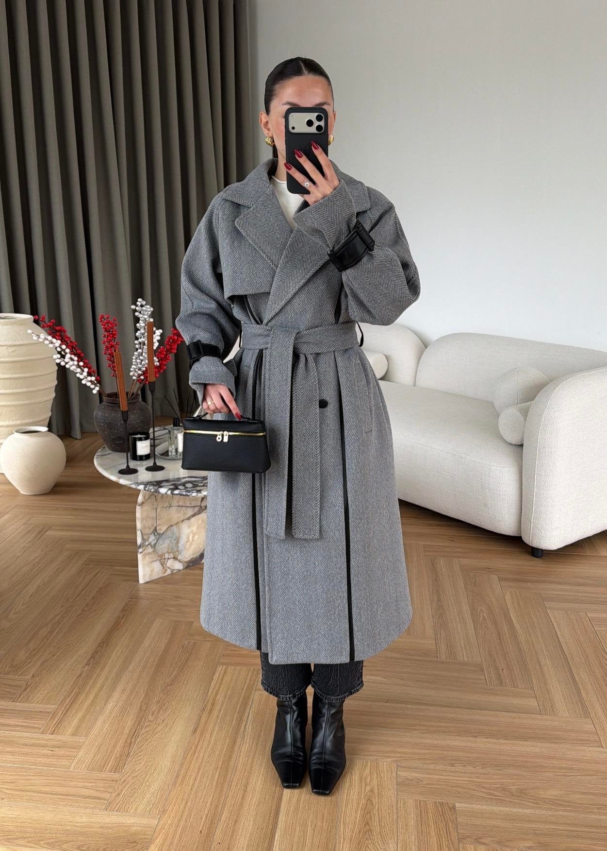 Messina Wool Coat – Grey