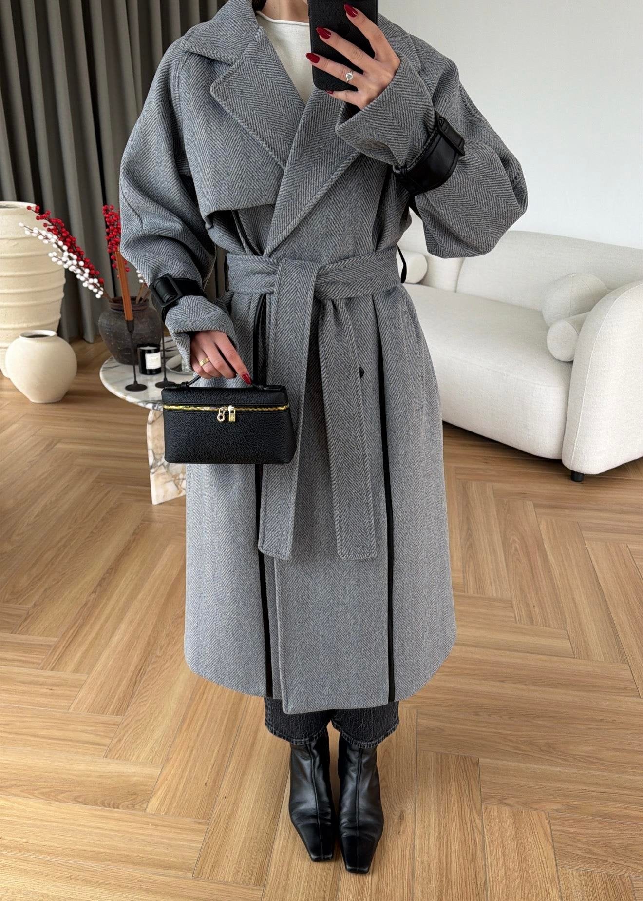 Messina Wool Coat – Grey