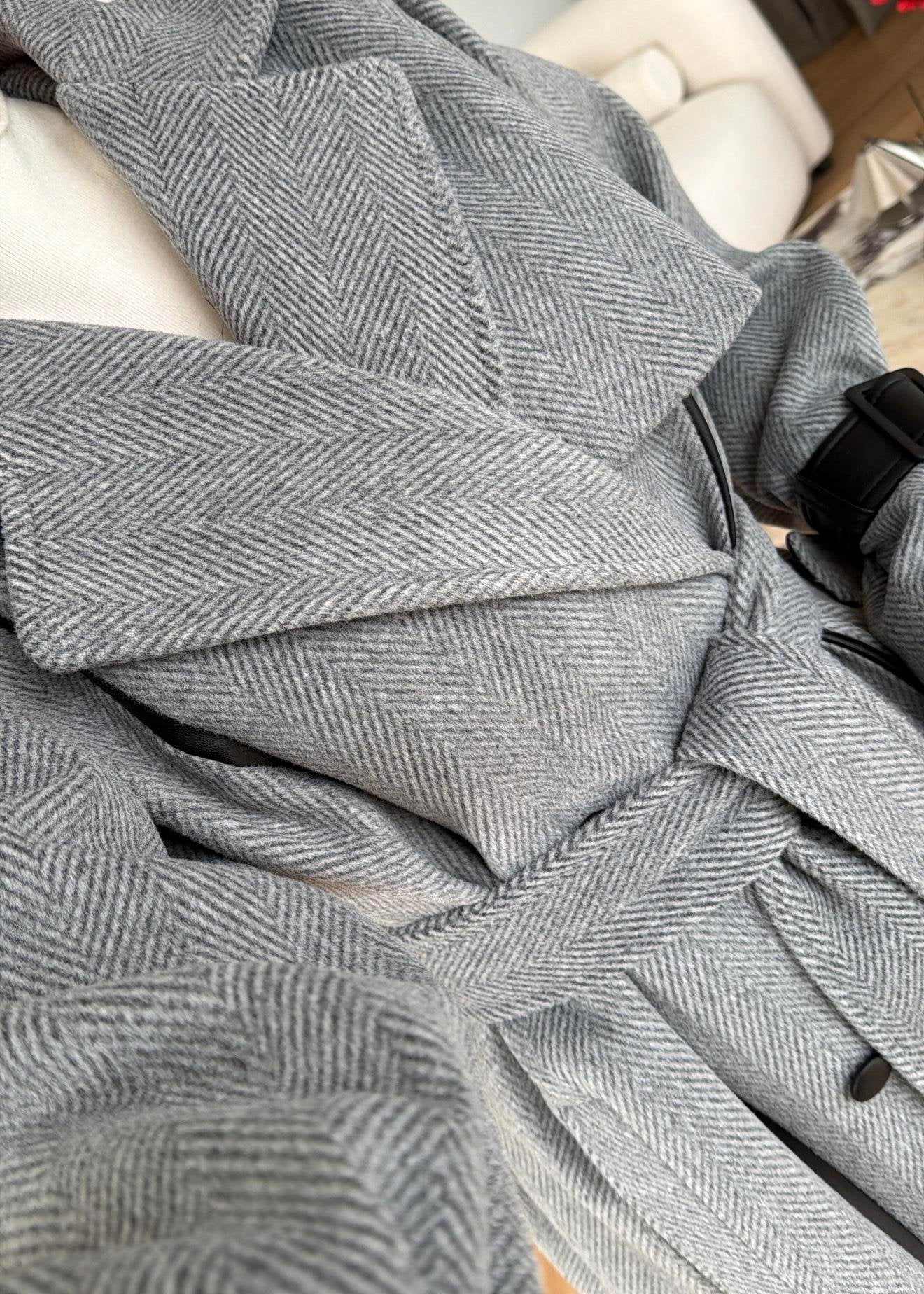 Messina Wool Coat – Grey