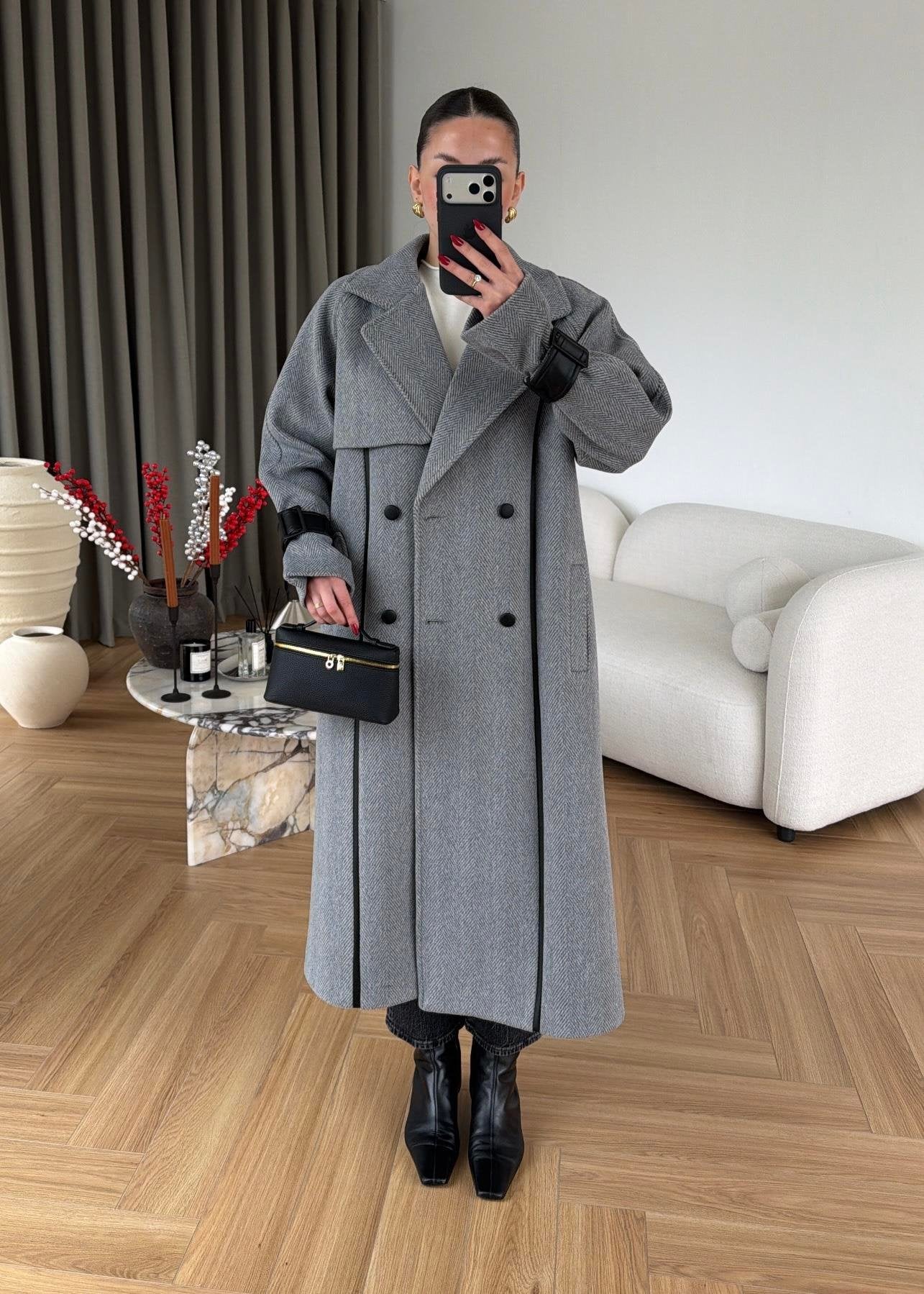 Messina Wool Coat – Grey
