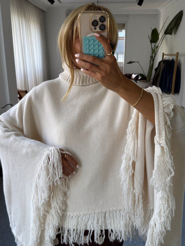The Fringe Couture Knit Poncho