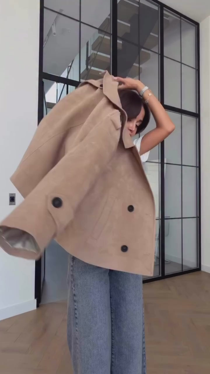 Sienna Suede Jacket – Beige